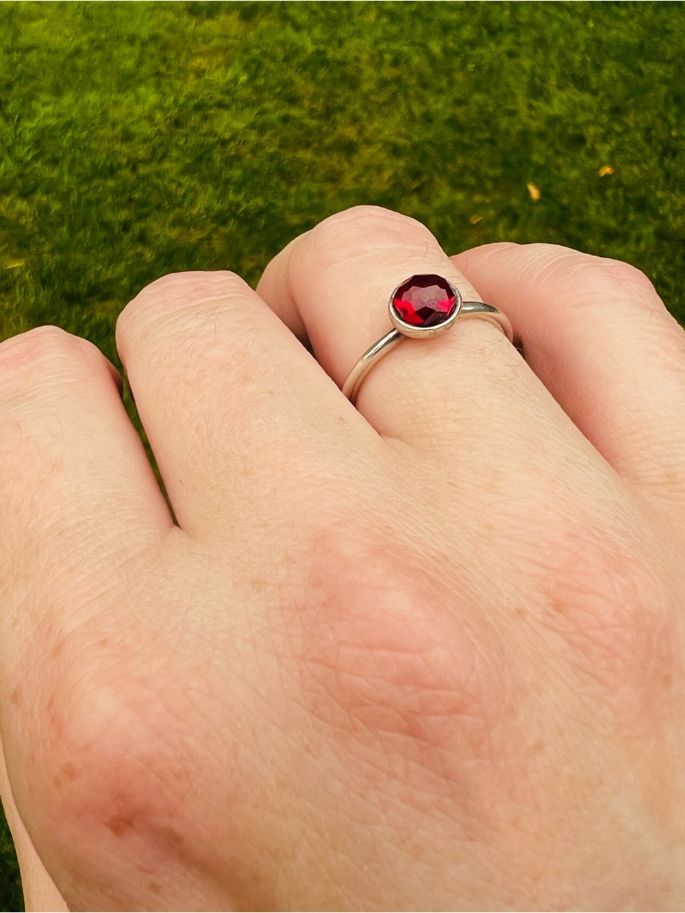 Pandora Sterling Silver (925) Solitaire Birthstone Ring - Approximately Size 6 - Picture 3 of 10